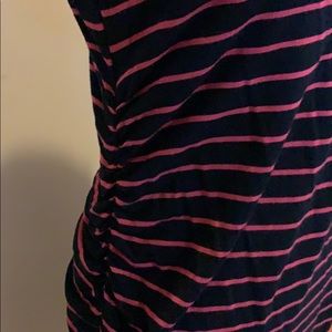 Liz Lange for Target Dresses - Navy & Hot Pink stripe Maternity tee shirt dress Liz Lange for Target Dresses - Navy & Hot Pink stripe Maternity tee shirt dress